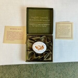 Crummles English Enamels Mourning Dove Trinket Box My Love Ill Treat With Kisses